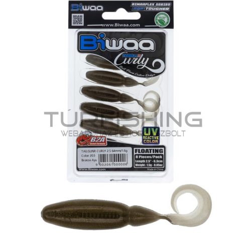 Biwaa TAILGUNR CURLY 2.5" 6.3cm 203 Bronze Ayu