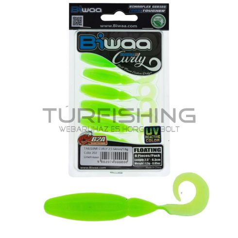 Biwaa TAILGUNR CURLY 2.5" 6.3cm 202 Limetreuse