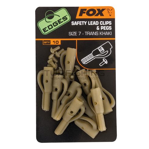 FOX EDGES SAFETY LEAD CLIPS & PEGS - SIZE 7