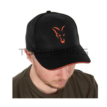 FOX COLLECTION BLACK ORANGE BASEBALL CAP - BASEBALL SAPKA