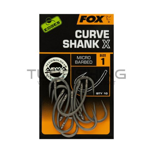 FOX EDGES™ CURVE SHANK X Hosszú szárú bojlis horog 1-es méret