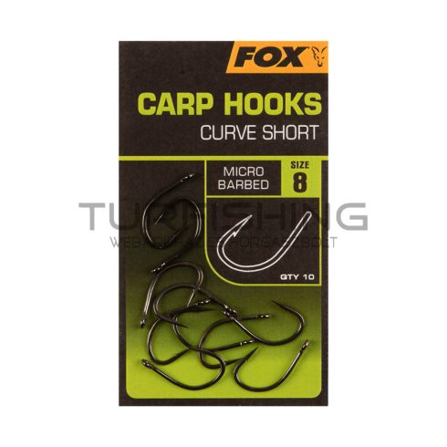 FOX CARP HOOKS Curve Shank Short - 8-as méret