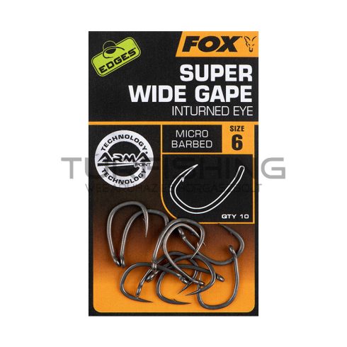 FOX EDGES™ SUPER WIDE GAPE 4-es méretű bojlis horog