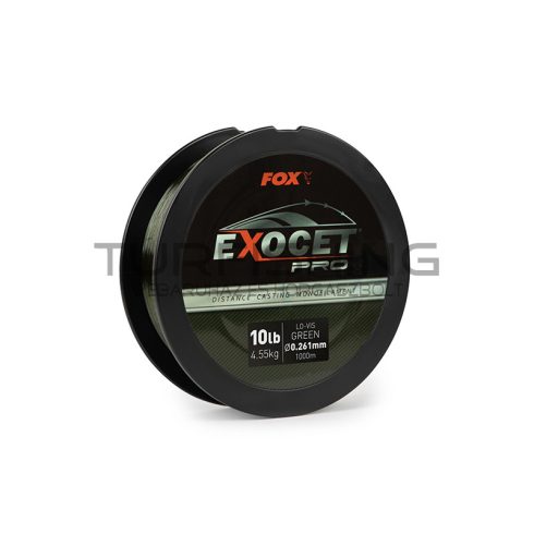 Fox Exocet Pro Mono 0.261Mm 10Lb 4.55Kg 1000M Green Monofil Zsinór