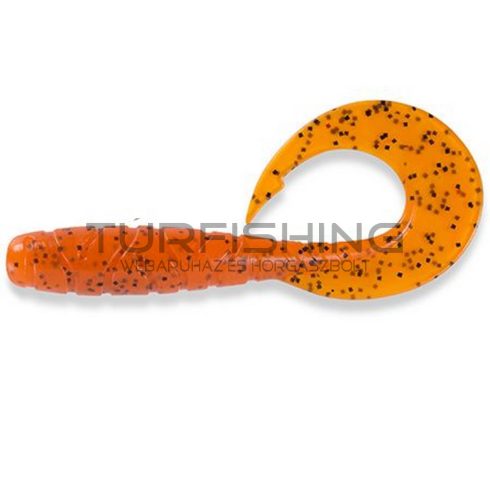 FISHUP_FANCY GRUB 2.5" (10PCS.), #049 - ORANGE PUMPKIN/BLACK