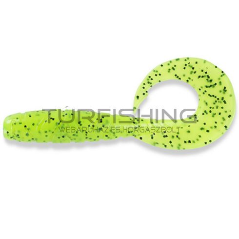 FISHUP_MIGHTY GRUB 4.5" (4PCS.), #055 - CHARTREUSE/BLACK