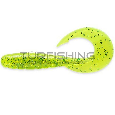 FISHUP_MIGHTY GRUB 4.5" (4PCS.), #026 - FLO CHARTREUSE/GREEN