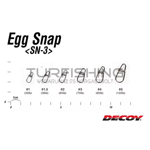 DECOY SN-3 EGG SNAP #5 NS BLACK 7PCS/BAG