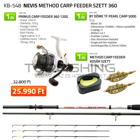 NEVIS Nevis Method Carp feeder szett 360  1480-360+ 2507-550+ 8100-450