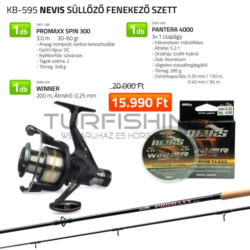 NEVIS Süllőző fenekező szett  1901-300+ 2545-440+ 3206-225