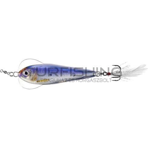 LIVETARGET FLUTTER SHAD JIGGING SPOON SILVER/VIOLET 55 MM 14 G