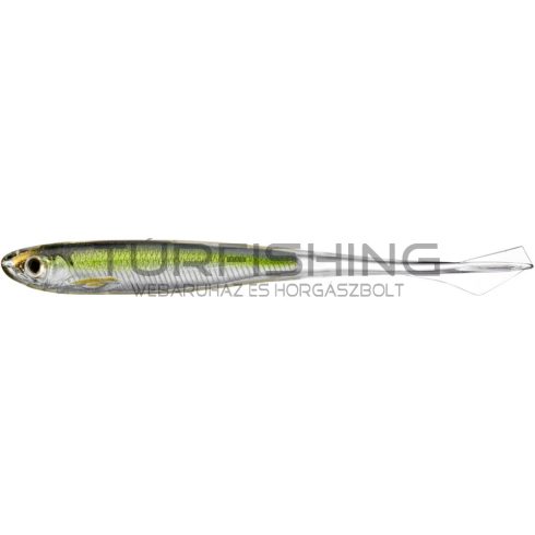 LIVETARGET GHOST TAIL MINNOW DROPSHOT BAIT SILVER/GREEN 95 MM