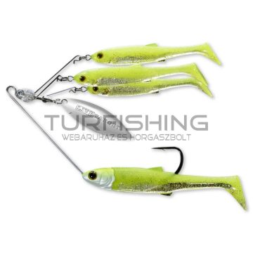   LIVETARGET MINNOW SPINNER RIG PURPLE CHARTREUSE/SILVER SMALL 7 G