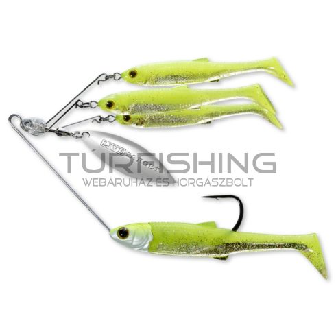 LIVETARGET MINNOW SPINNER RIG CHARTREUSE/SILVER SMALL 11 G