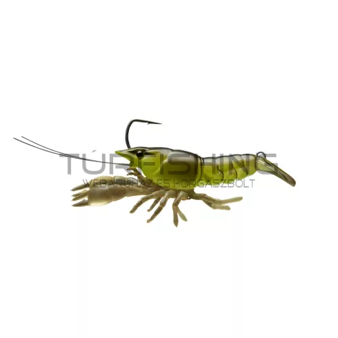LIVETARGET LIVE CRAW FINESS BAIT  CHARTREUSE BLACK 75MM 14G SLOW SINKING