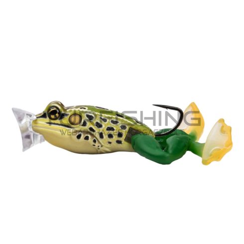 LIVETARGET THE ULTIMATE FROG POPPER BAIT  EMERALD / BROWN 50MM 21G FLOATING