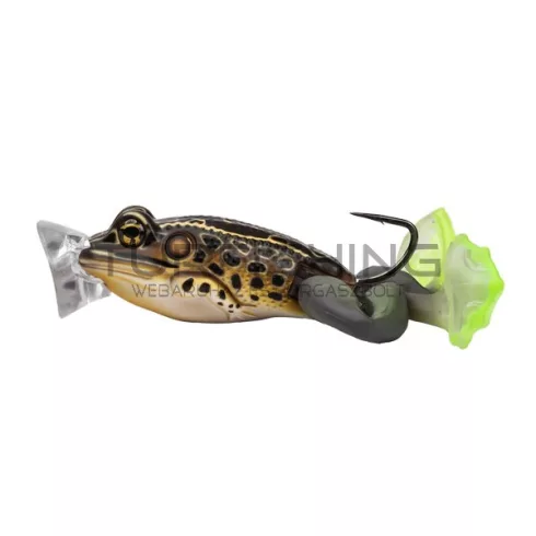 LIVETARGET THE ULTIMATE FROG POPPER BAIT EMERALD / BROWN 63MM 28G FLOATING