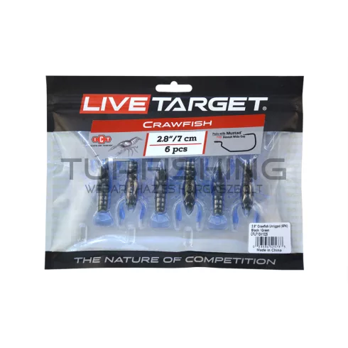 LIVETARGET 2.8" CRAWFISH UN-RIGGED BLUE / PURPLE 71 MM  SINKING 6DB/CS