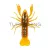 LIVETARGET 3.8” CRAWFISH UN-RIGGED ORANGE / GREEN 97 MM  SINKING
