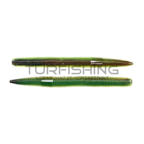 LIVETARGET 5" STICK WORM BROWN / CHARTREUSE 125 MM  SLOW SINKING 4DB/CSOMAG