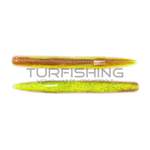 LIVETARGET 4" STICK WORM CHARTREUSE / BROWN 102 MM SINKING 8DB/CS