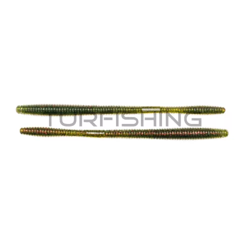 LIVETARGET 4.5" STRAIGHT TAIL WORM GREEN / RED 114 MM   SINKING 10DB/PCS