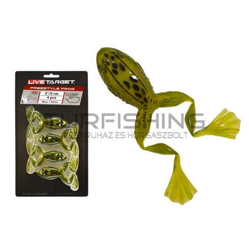 LIVETARGET 3” FREESTYLE FROG 2.0  CHARTREUSE / GREEN 75 MM  FLOATING 2DB/CS