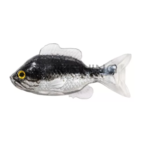 LIVETARGET 3.3” SUNFISH UNRIGGED BLACK / SILVER 85MM  SINKING 4DB/CS