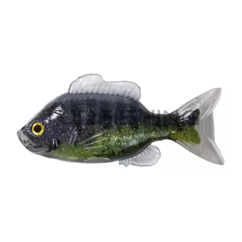 LIVETARGET 3.3” SUNFISH UNRIGGED BLACK / GREEN 85MM  SINKING 4DB/CS