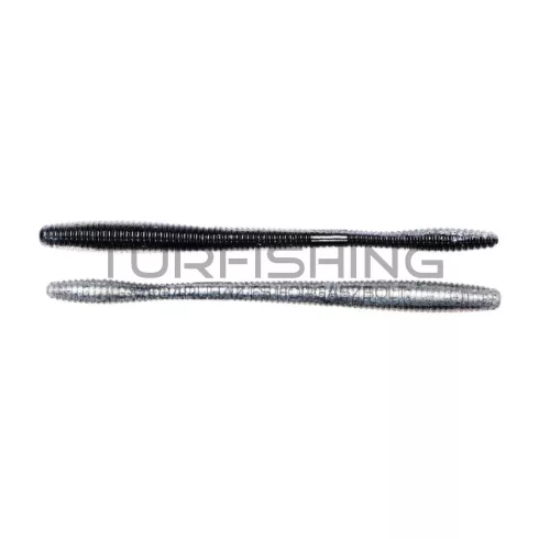 LIVETARGET 5.5" STRAIGHT TAIL WORM  BLACK / SILVER 140 MM  SINKING