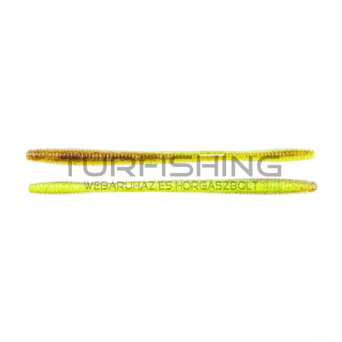 LIVETARGET 5.5" STRAIGHT TAIL WORM CHARTREUSE / BROWN 140 MM  SINKING