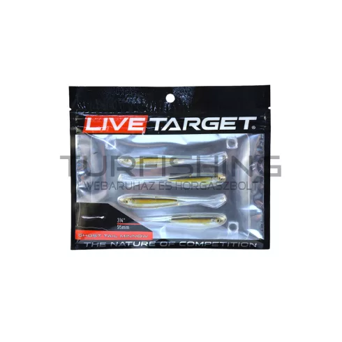 LIVETARGET GHOST TAIL MINNOW DROPSHOT BAIT SILVER/GREEN 130 MM - SLOW SINKING