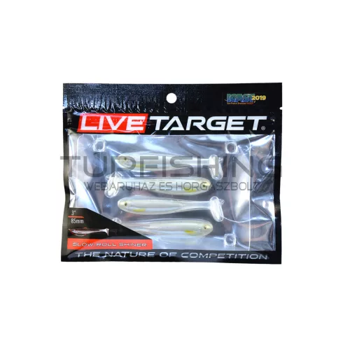 LIVETARGET SLOW-ROLL SHINER PADDLE TAIL SILVER/PEARL 125 MM - SLOW SINKING
