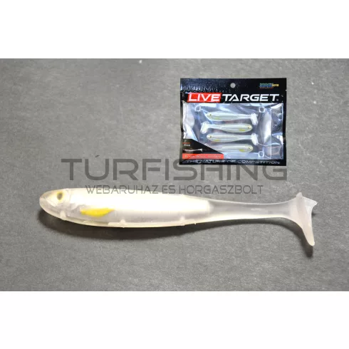 LIVETARGET SLOW-ROLL SHINER PADDLE TAIL SILVER/PEARL 125 MM - SLOW SINKING