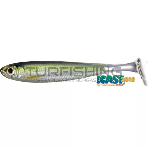 LIVETARGET SLOW-ROLL SHINER PADDLE TAIL SILVER/GREEN 125 MM - SLOW SINKING