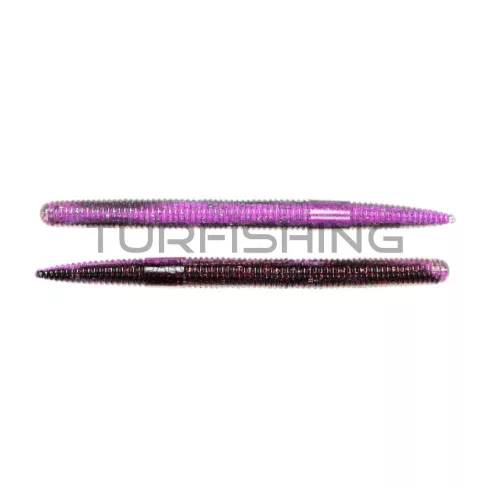LIVETARGET 5" STICK WORM PURPLE / BLACK 125 MM  SLOW SINKING