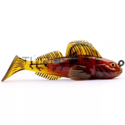 LIVETARTGET 2.8” GOBY PADDLETAIL RIGGED GREEN / RED 71MM 10G  SINKING