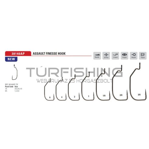 MUSTAD ASSAULT FINESSE TITANX 1 8DB/CS