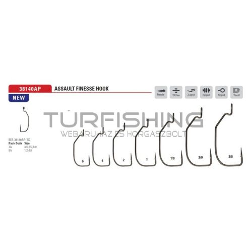 MUSTAD ASSAULT FINESSE TITANX 2 8DB/CS