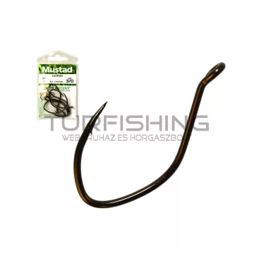MUSTAD ULTRA NP SINGLE CATFISH, BLACK NICKEL 1 10DB/CSOMAG