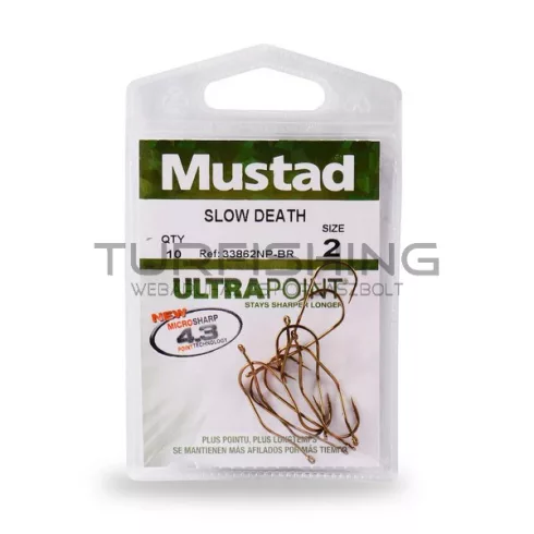 MUSTAD ABERDEEN SLOW DEATH HOOK BR 4 10DB/CSOMAG