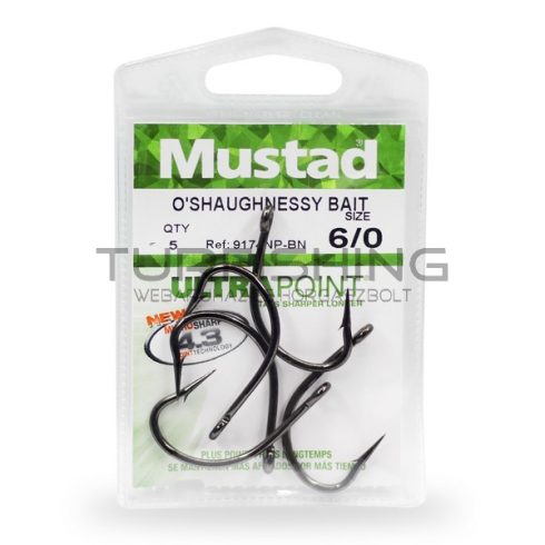 MUSTAD O'SHAUGHNESSY BAIT 2/0 7DB/CSOMAG