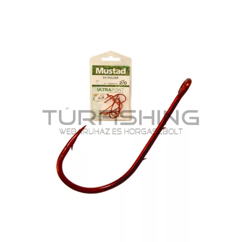 MUSTAD BAITHOLDER HOOKS 1/0 8DB/CSOMAG