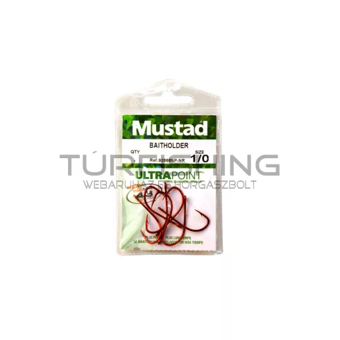 MUSTAD RED BAITHOLDER HOOK 8 14DB/CSOMAG