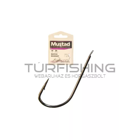 MUSTAD ULTRA NP MATCH MAGGOT SPADE BARBED 10 15DB/CSOMAG