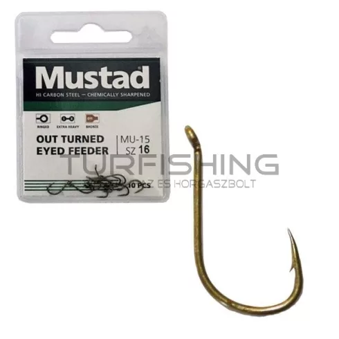 MUSTAD ULTRA NP OUT TURNED EYED FEEDER 16 15DB/CSOMAG