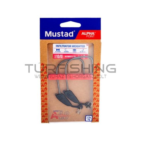 MUSTAD INFILTRATOR WEIGHTED, 2/0, 3G 3DB/CSOMAG