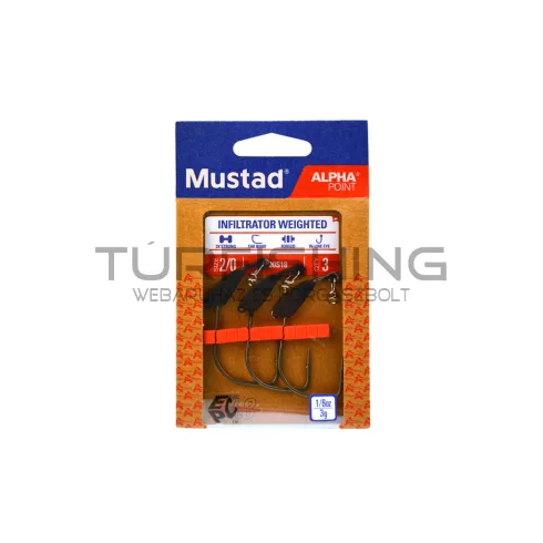 MUSTAD INFILTRATOR WEIGHTED, 3/0, 5G 3DB/CSOMAG