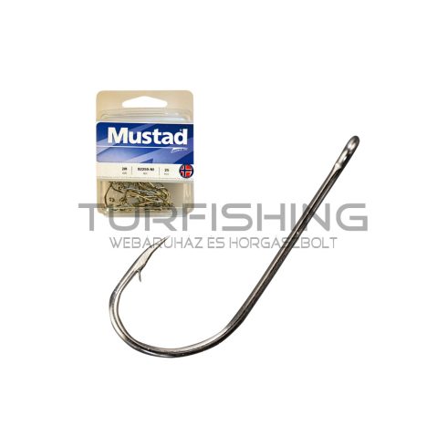 MUSTAD LONG SHANK BEAK 1/0 NICKEL 25PCS/BAG