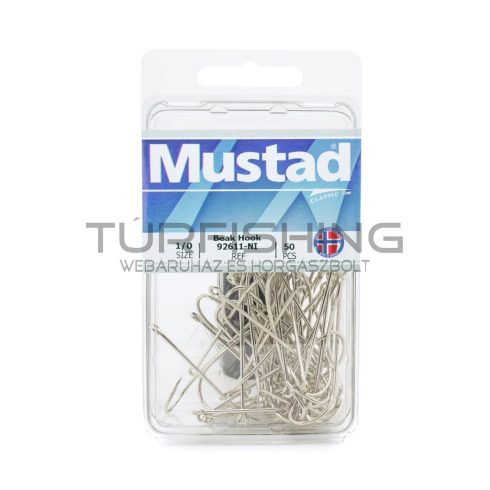 MUSTAD LONG SHANK BEAK 2/0 NICKEL 25PCS/BAG